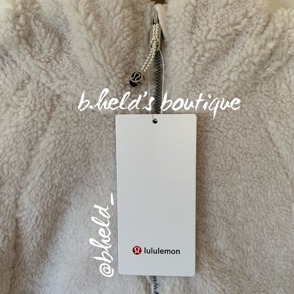 lululemon Scuba Oversized Half-Zip Fleece Hoodie in White Opal Sz XS/S Rare NWT - Picture 3 of 16